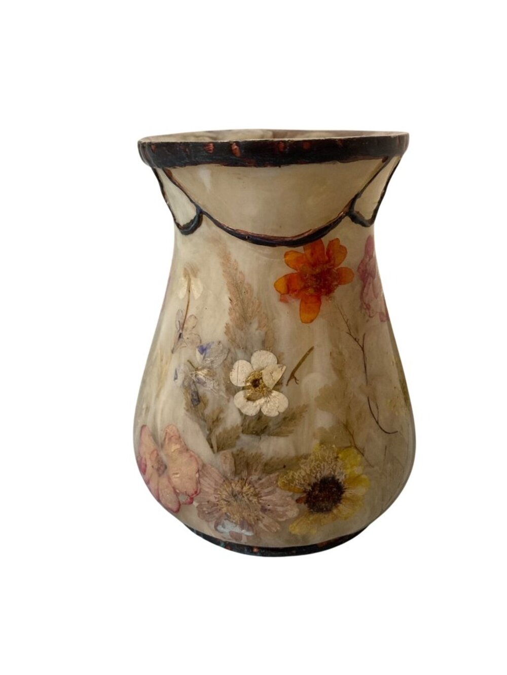 Vintage Fresh Fields by India Ink Honey Tumbler Pressed Dried Flowers